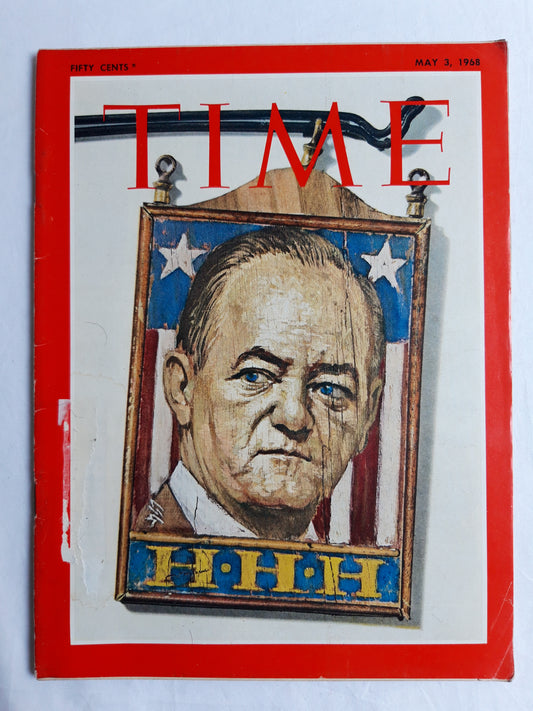 Time magazine HHH Hubert Horatio Humphrey 03.05.1968 03rd 03. May Mai 1968
