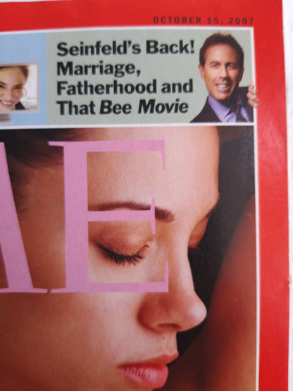 Time magazine Why Breast Cancer is spreading around the world China`s President Hu Jintao Long-Distance Love: How to make it work Jerry Seinfeld Bee Movie Christina Fernandez 15.10.2007 15th 15. October Oktober 2007