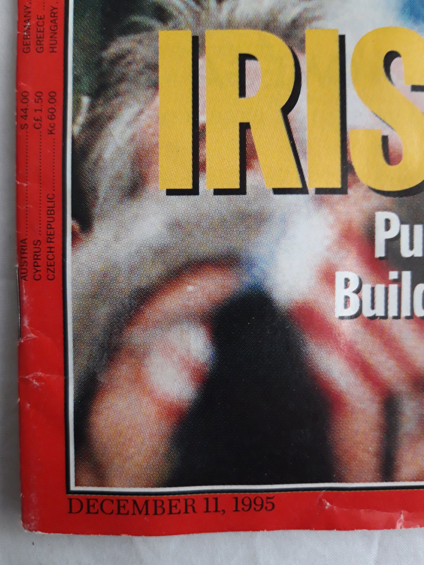 Time magazine Irish Dreams Pursuing peace in the North Bosnia Tiptoeing in South Korea Uncovering the Sins 11.12.1995 Dezember 1995
