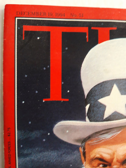 Time magazine The Scrooging of America Republican Newt Gingrich The New Beatles Album 19.12.1994 19th 19. December Dezember 1994 No. 51