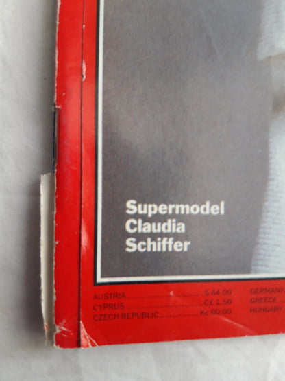 Time magazine Simply Beautiful Fashion returns to the classic Supermodel Claudia Schiffer World-Weary Uncle Sam 17.04.1995 April 1995