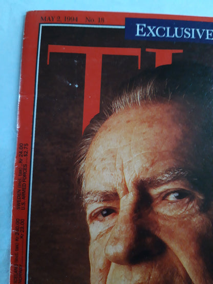 Time magazine The Last Testament of Richard Nixon His Parting Advice to Bill Clinton America must lead 02.05.1994 02th 02. May Mai 1994 No. 18