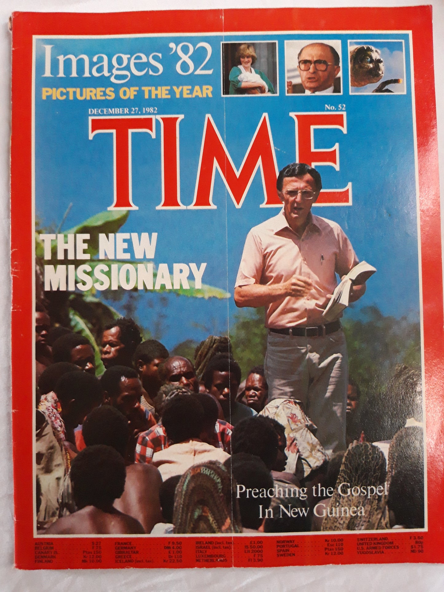 Time magazine The New Missionary Images ´82 Preaching the Gospel In New Guinea 27.12.1982 Dezember 1982 No.52