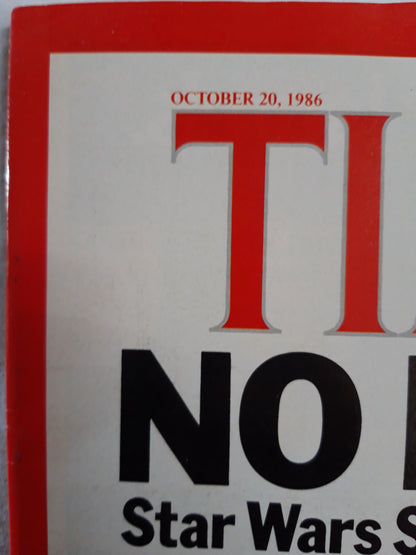 Time magazine No Deal Star Wars Sinks the Summit Ranald Reagan Mikhail Gorbachev 20.10.1986 20. 20th Oktober October 1986 No.42
