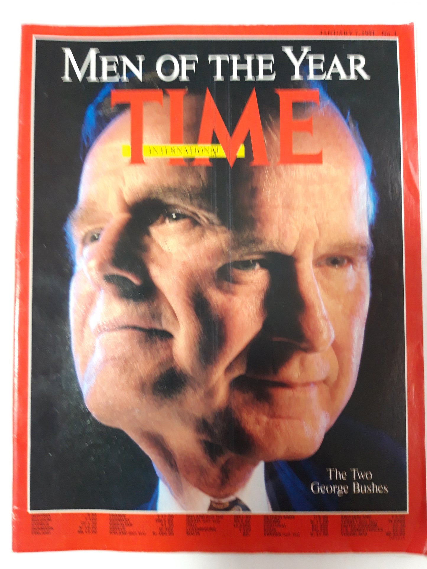 Time magazine Men of the year The Two George Bushes 07.01.1991 7th 07. January 1991 No. 1
