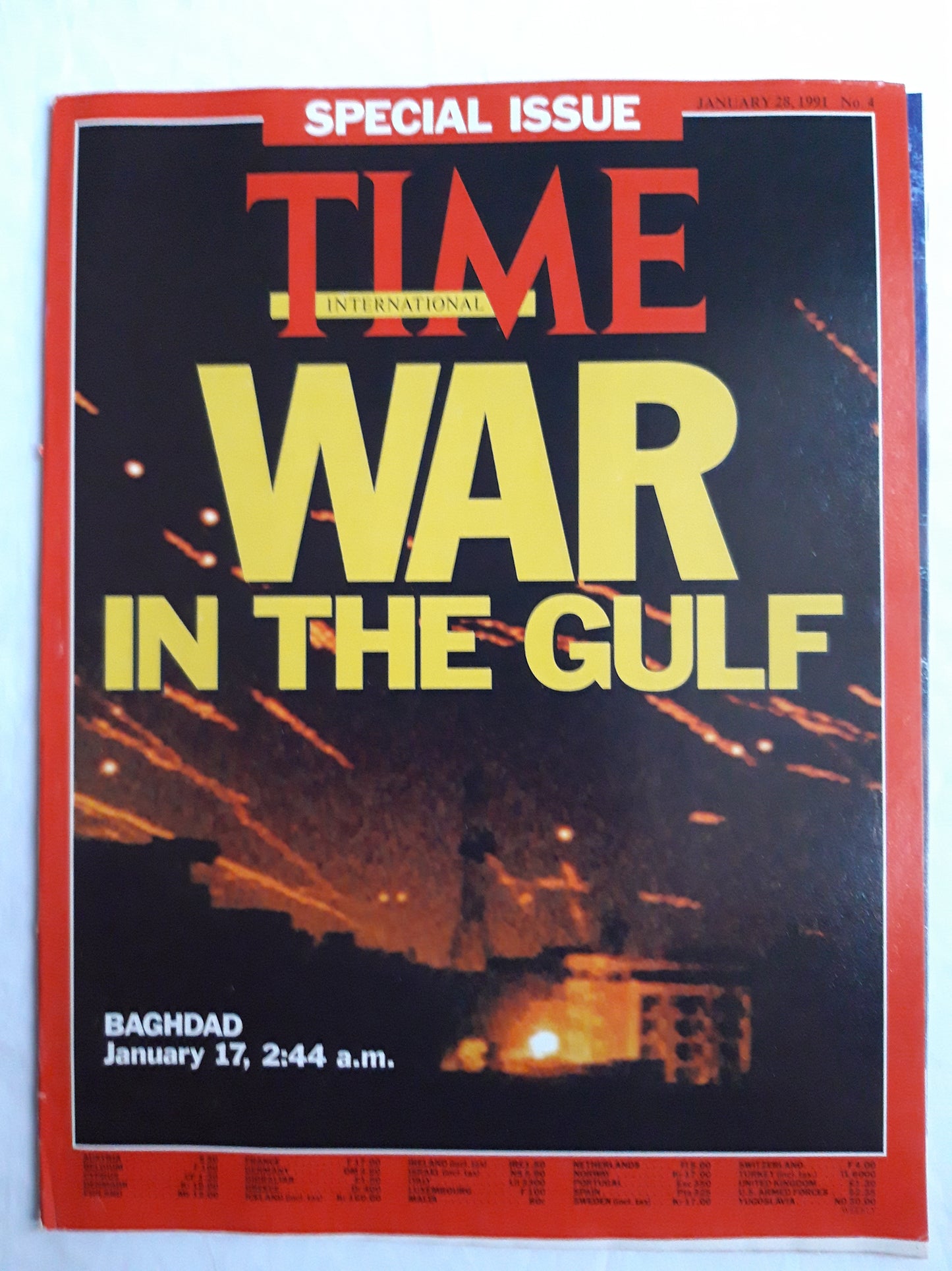 Time magazine War in the Gulf Baghdad 17, 2:44 28.01.1991 January 28. 28th January 1991 No.4