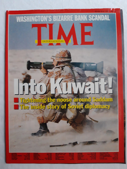Time magazine Washington`s Bizarre Bank Scandal Into Kuwait! Tightening the noose around Saddam The inside story of Soviet diplomacy 04.03.1991 3rd March 03. März 2026 No. 9