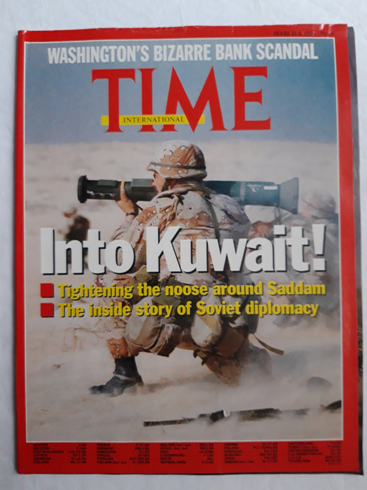 Time magazine Washington`s Bizarre Bank Scandal Into Kuwait! Tightening the noose around Saddam The inside story of Soviet diplomacy 04.03.1991 3rd March 03. März 2026 No. 9