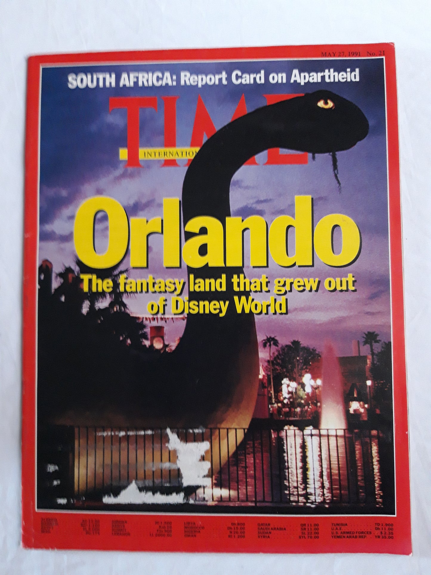 Time magazine Orlando The fantasy land that grew out of Disney World South Africa: Report Card on Apartheid 27.05.1991 No. 21 27th May 27. Mai 1991