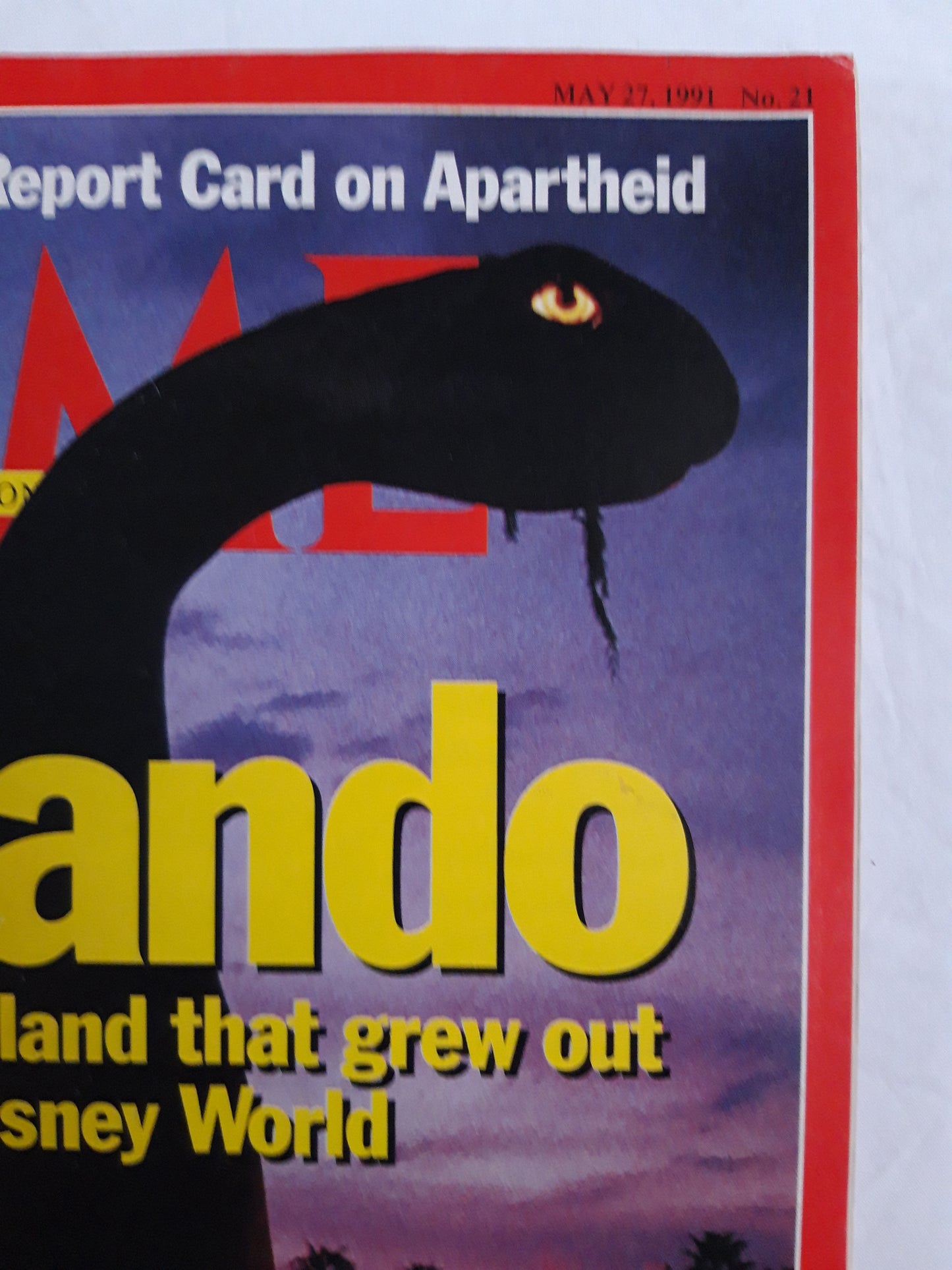 Time magazine Orlando The fantasy land that grew out of Disney World South Africa: Report Card on Apartheid 27.05.1991 No. 21 27th May 27. Mai 1991