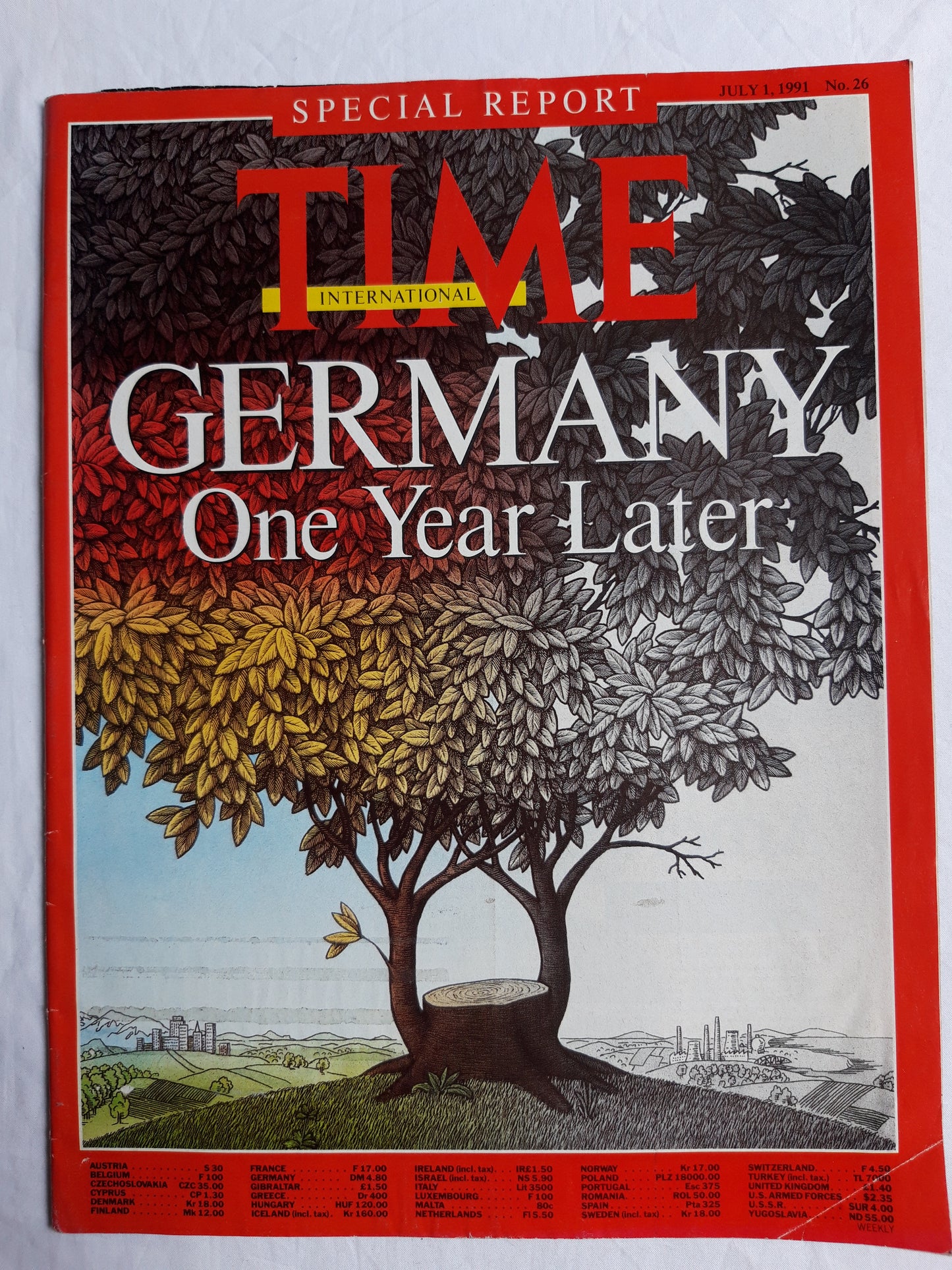 Time magazine Germany One Year Later 01.07.1991 No. 26 1st July 01. Juli 1991