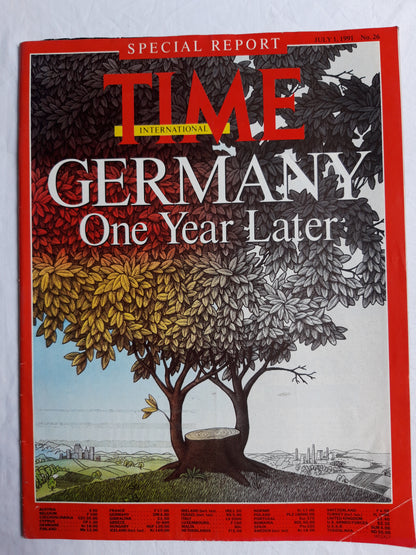 Time magazine Germany One Year Later 01.07.1991 No. 26 1st July 01. Juli 1991