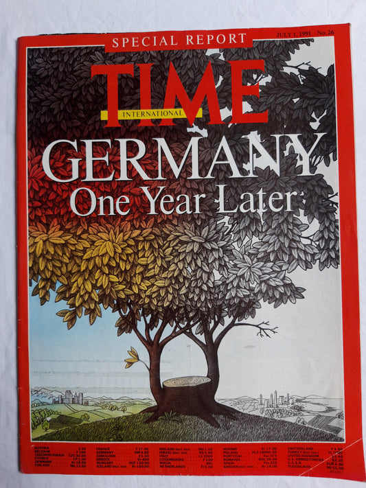 Time magazine Germany One Year Later 01.07.1991 No. 26 1st July 01. Juli 1991