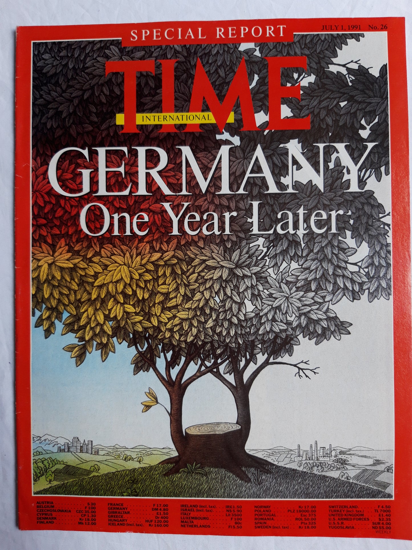 Time magazine Germany One Year Later 01.07.1991 No. 26 1st July 01. Juli 1991