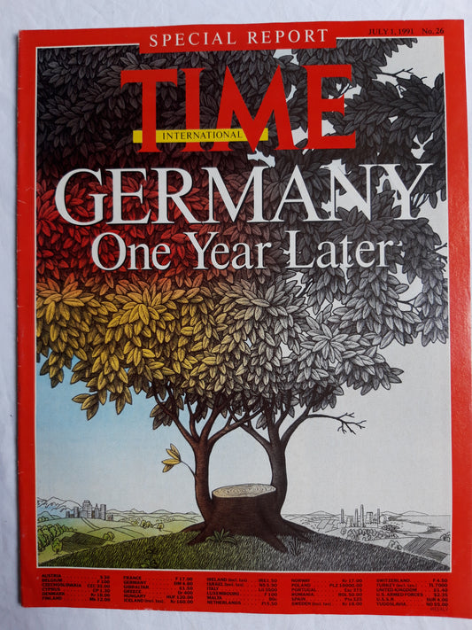 Time magazine Germany One Year Later 01.07.1991 No. 26 1st July 01. Juli 1991