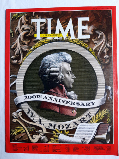 Time magazine 200th Anniversary W. A. Mozart 22.07.1991 22nd July 22. Juli 1991 No. 29