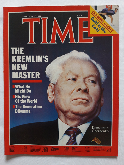 Time magazine Konstantin Chernenko 27th February 27. Februar 27.02.1984 No.9 USSR Kremlin