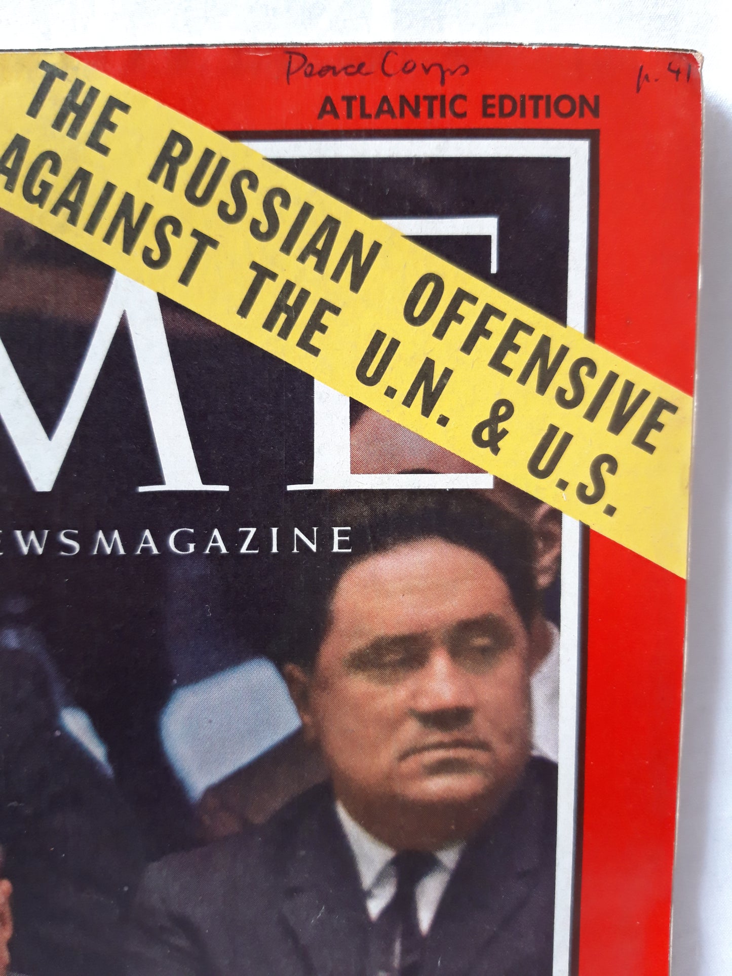 Time magazine Soviet Delegate Valerian Zorin Russian Offensive against The U.N. & U.S. 24.02.1961