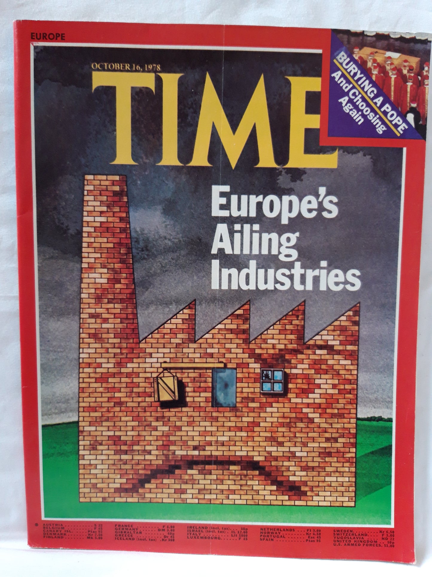 Time magazine Europe's Ailing Industries 16.10.1978 Oktober 1978