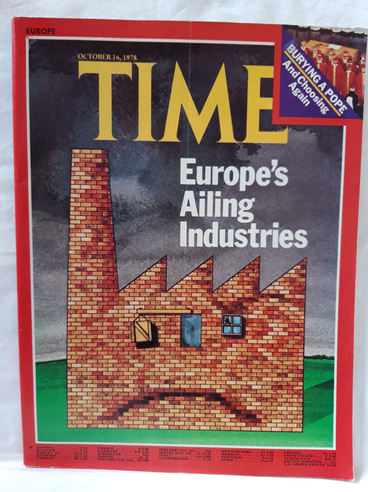 Time magazine Europe's Ailing Industries 16.10.1978 Oktober 1978