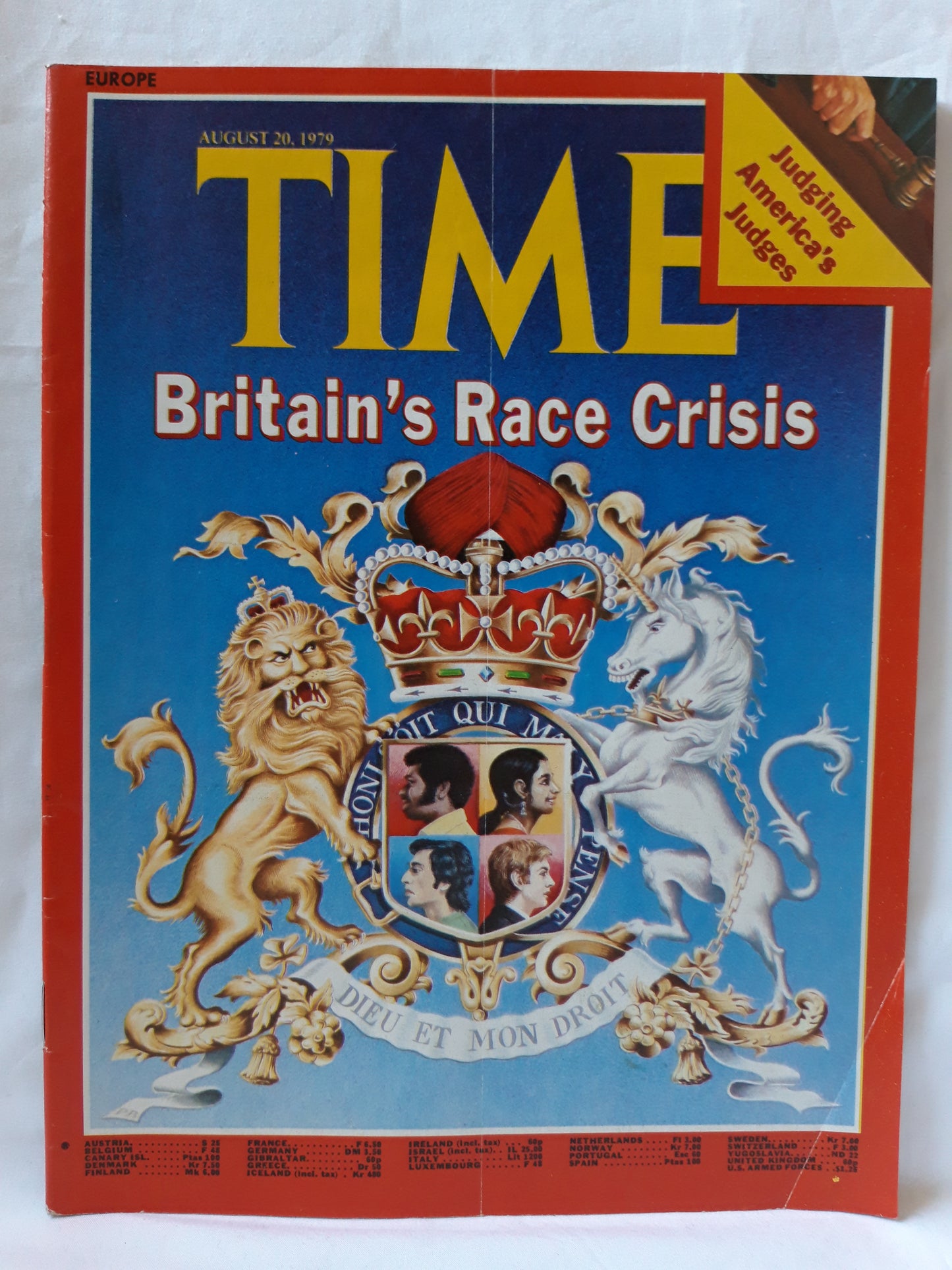 Time magazine Britain's Race Crisis 20.08.1979 August 1979 Dieu et mon droit