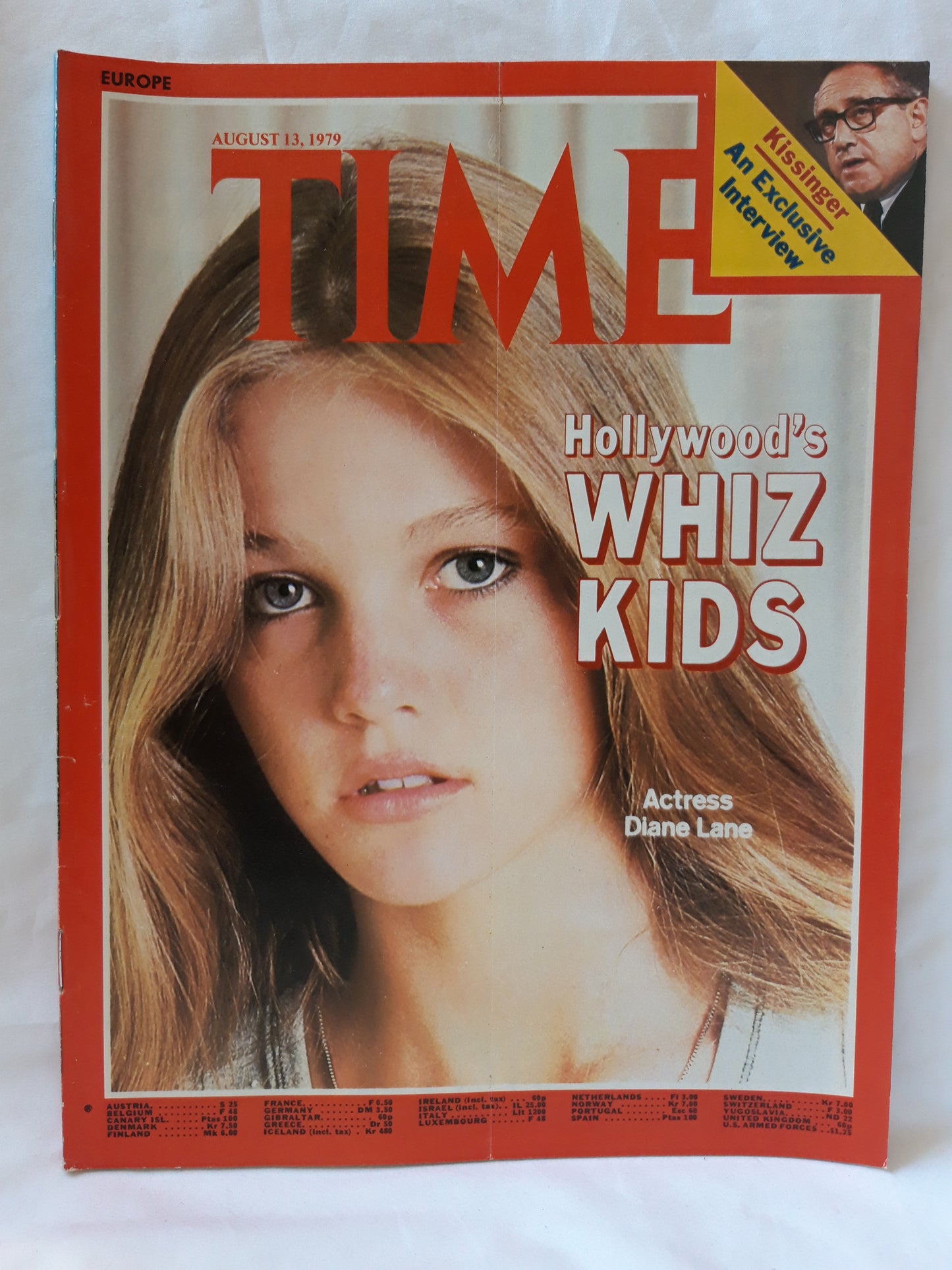 Time magazine Hollywood's Whiz Kids Actress Diane Lane Henry Kissinger 13.08.1979 August 1979