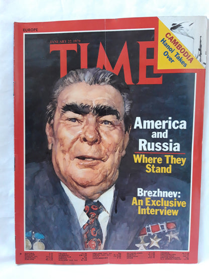 Time magazine America and Russia Leonid Brezhnev Cambodia 22.01.1979 Januar 1979