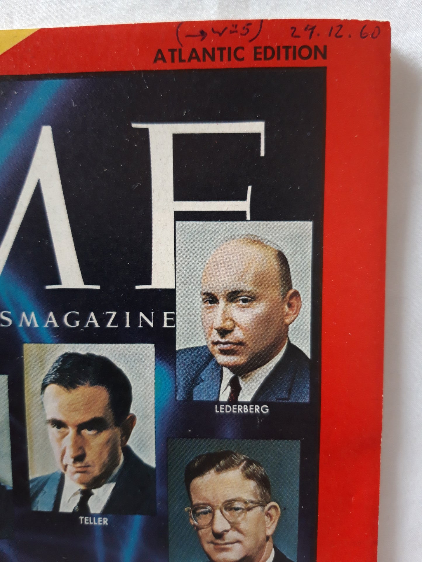 Time magazine Men of the year Atlantic edition U.S.Scientists 02.01.1961 Januar 1961 Townes Enders Segrè Rabi Teller Lederberg Woodward Beadle Purcell Libby Shockley Draper Glaser Pauling Van Allen