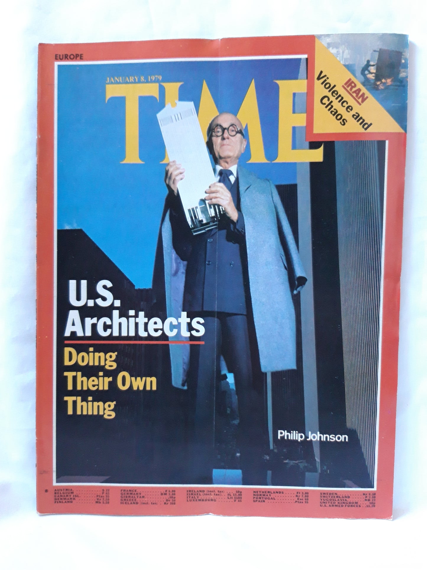 Time magazine U.S. Architects Philip Johnson 08.01.1979 Januar 1979