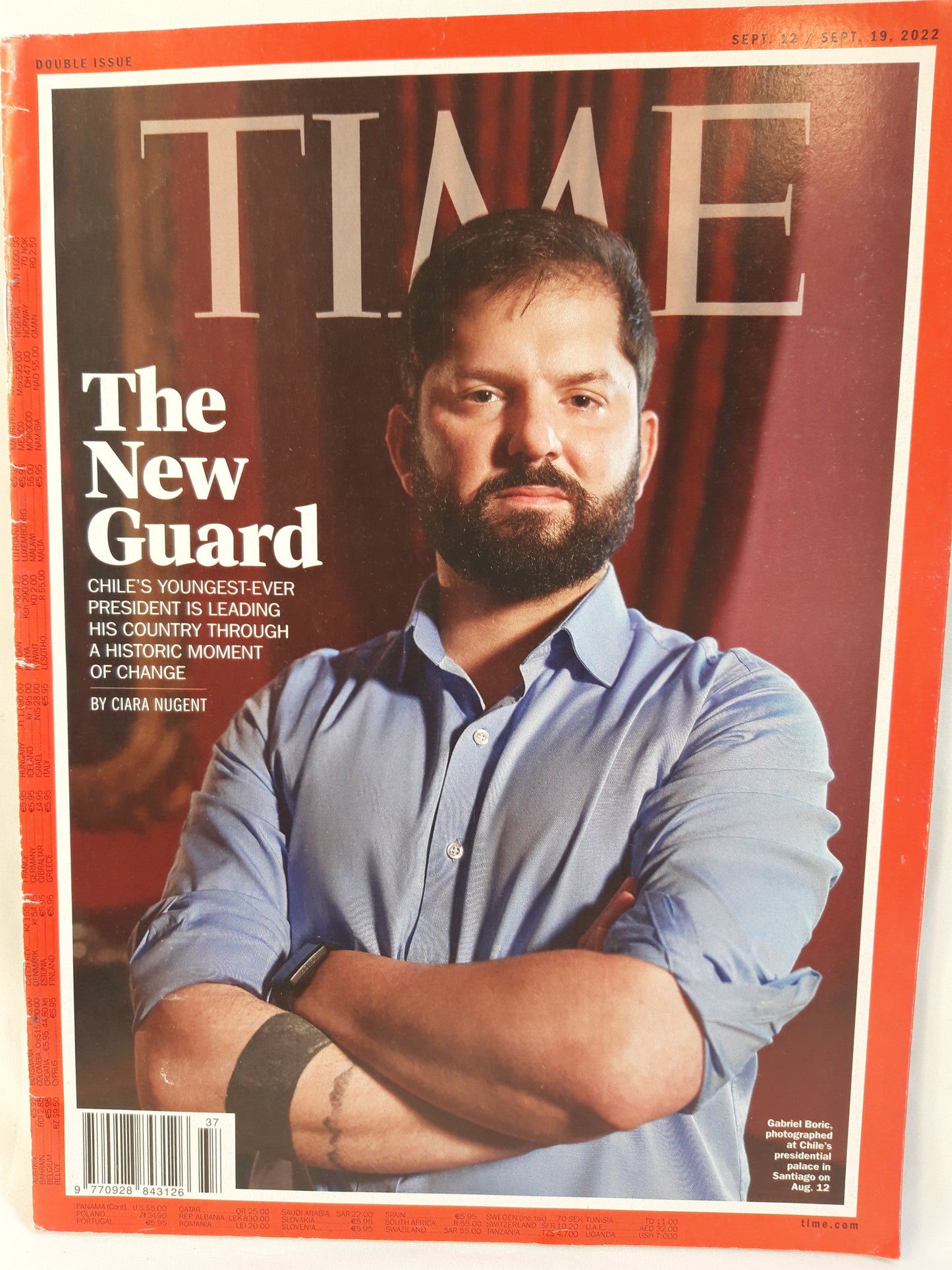 Time magazine The new guard Chile's president Gabriel Boric 12./19.09.2022 12./19. September 2022