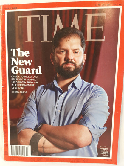 Time magazine The new guard Chile's president Gabriel Boric 12./19.09.2022 12./19. September 2022