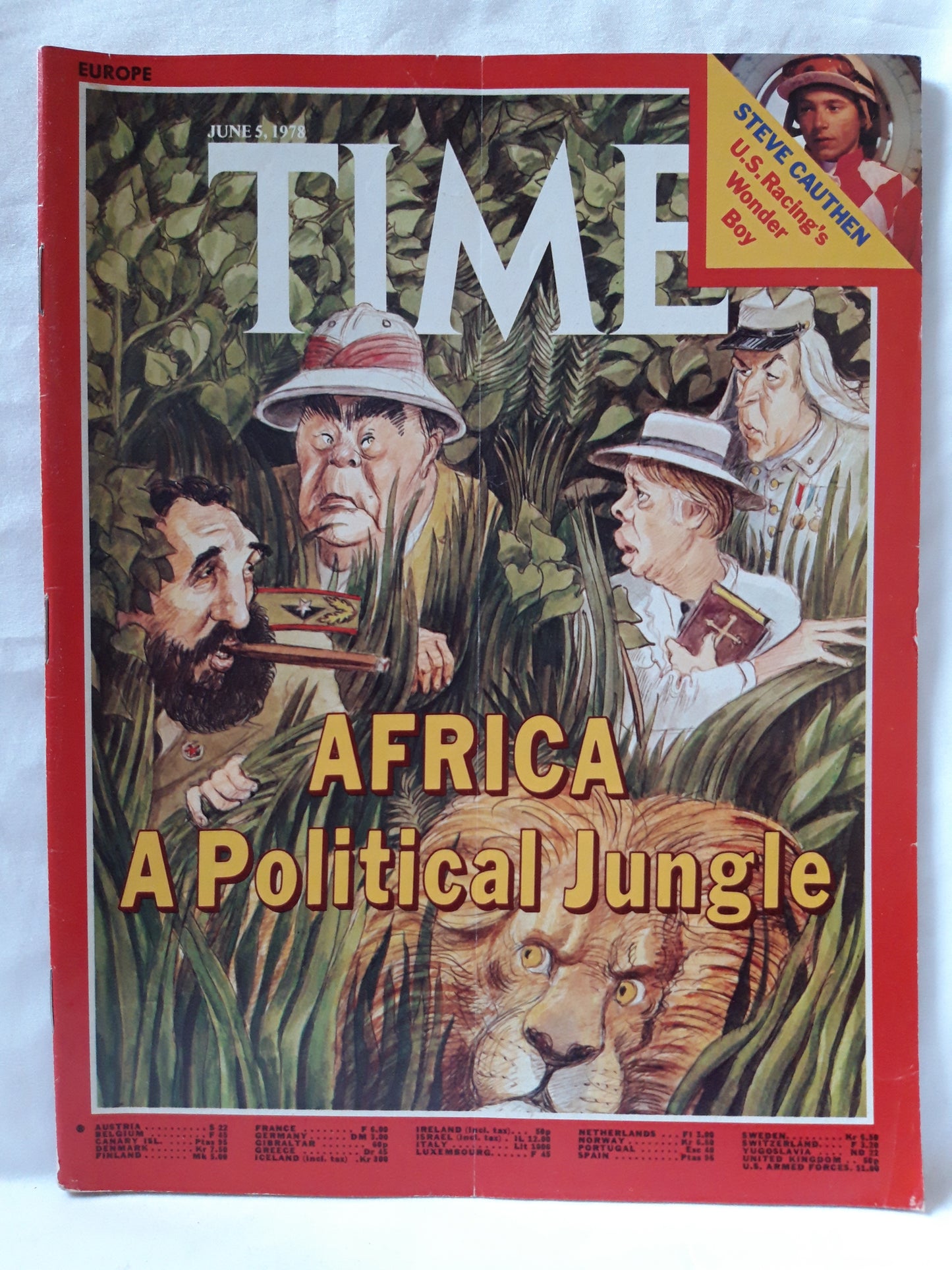 Time magazine Africa A Political Jungle Steve Cauthen U.S. Racing's Wonder Boy 05.06.1978 Juni 1978