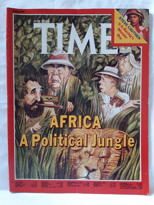 Time magazine Africa A Political Jungle Steve Cauthen U.S. Racing's Wonder Boy 05.06.1978 Juni 1978