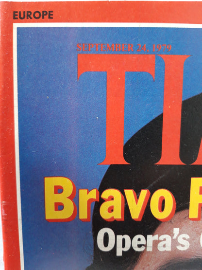 Time magazine Bravo Pavarotti! Opera's Golden Tenor Luciano Pavarotti 24.09.1979