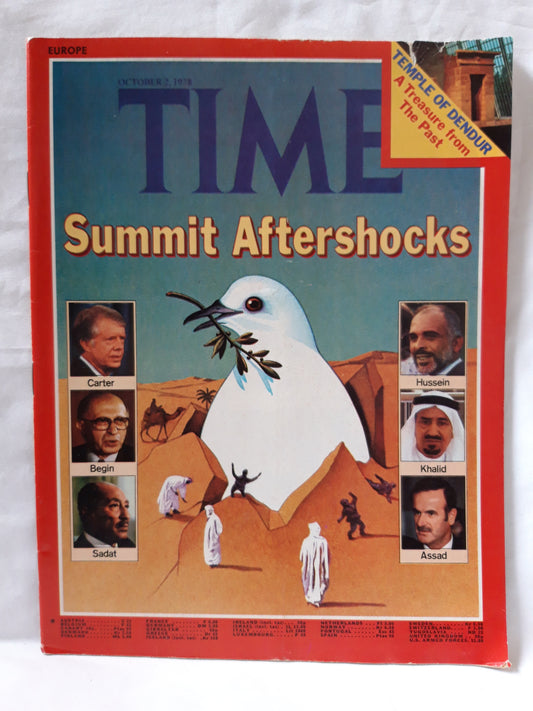 Time magazine Summit Aftershocks Jimmy Carter Begin Sadat Hussein Khalid Assad 02.10.1978 Oktober 1978