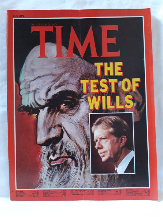 Time magazine The test of wills Jimmy Carter Khomeini 26.11.1979 November 1979