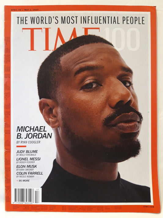 Time magazine Michael B. Jordan The world's most influential people Judy Blume Lionel Messi Elon Musk Colin Farell 24.04./01.05.2023 April 2023 Mai 2023