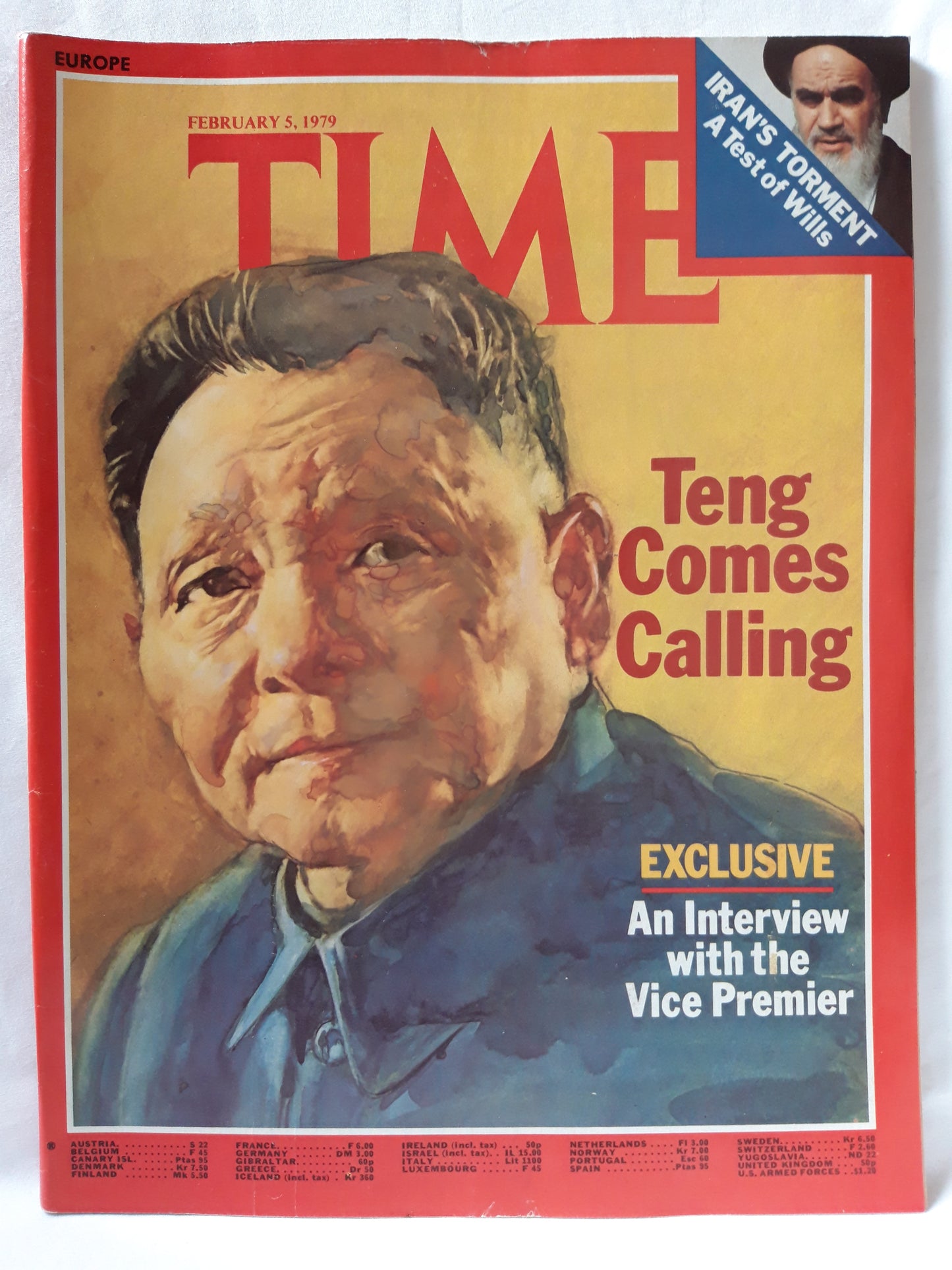 Time magazine Teng Comes Calling Vice Premier 05.02.1979 Februar 1979 Iran's Torment Teng Hsiao-p'ing