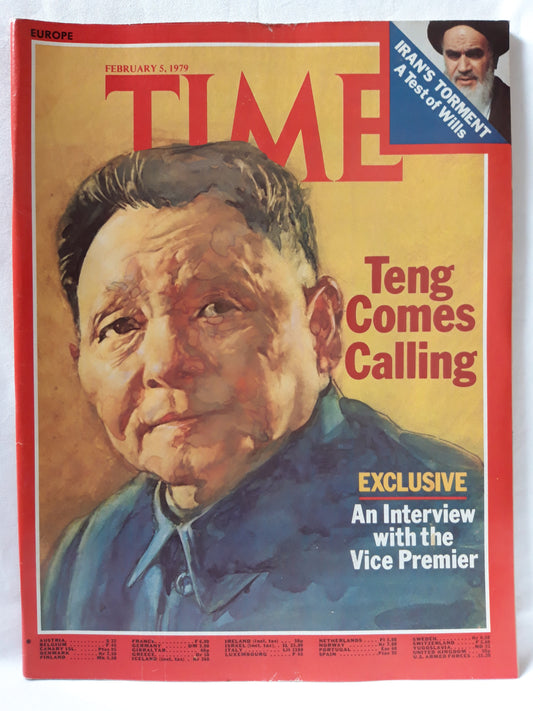 Time magazine Teng Comes Calling Vice Premier 05.02.1979 Februar 1979 Iran's Torment Teng Hsiao-p'ing