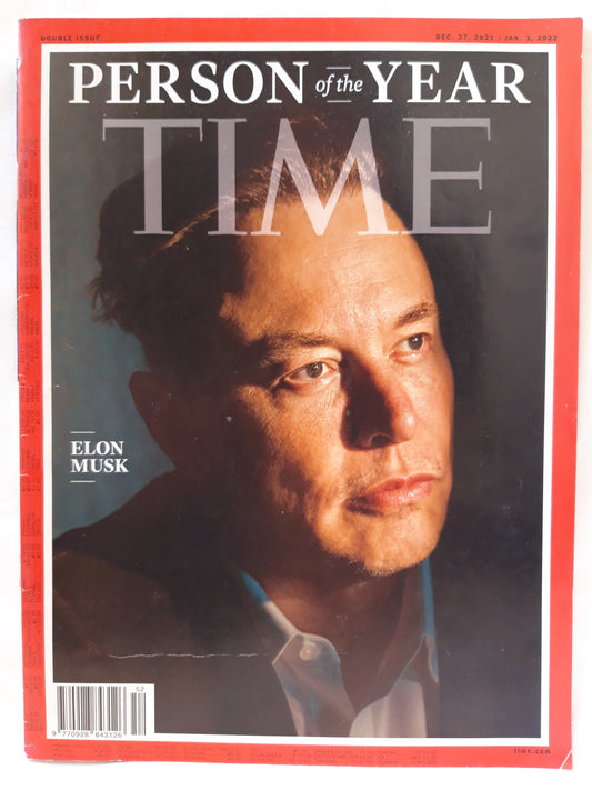 Time magazine Person of The Year Elon Musk 27.12.2021/03.01.2022 27.Dezember 2021/03.Januar 2022