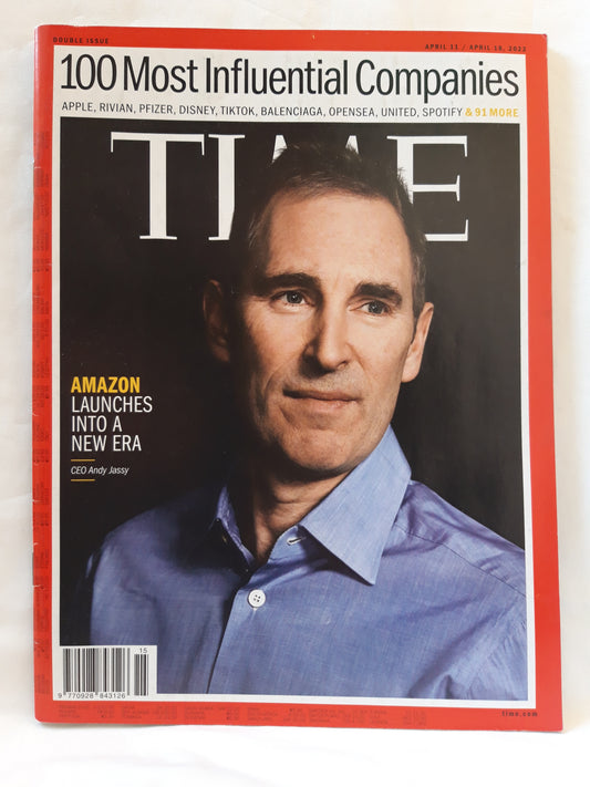 Time magazine Amazon launches into a new era CEO Andy Jassy 100 Most influential companies 11./18.04.2022 April 2022