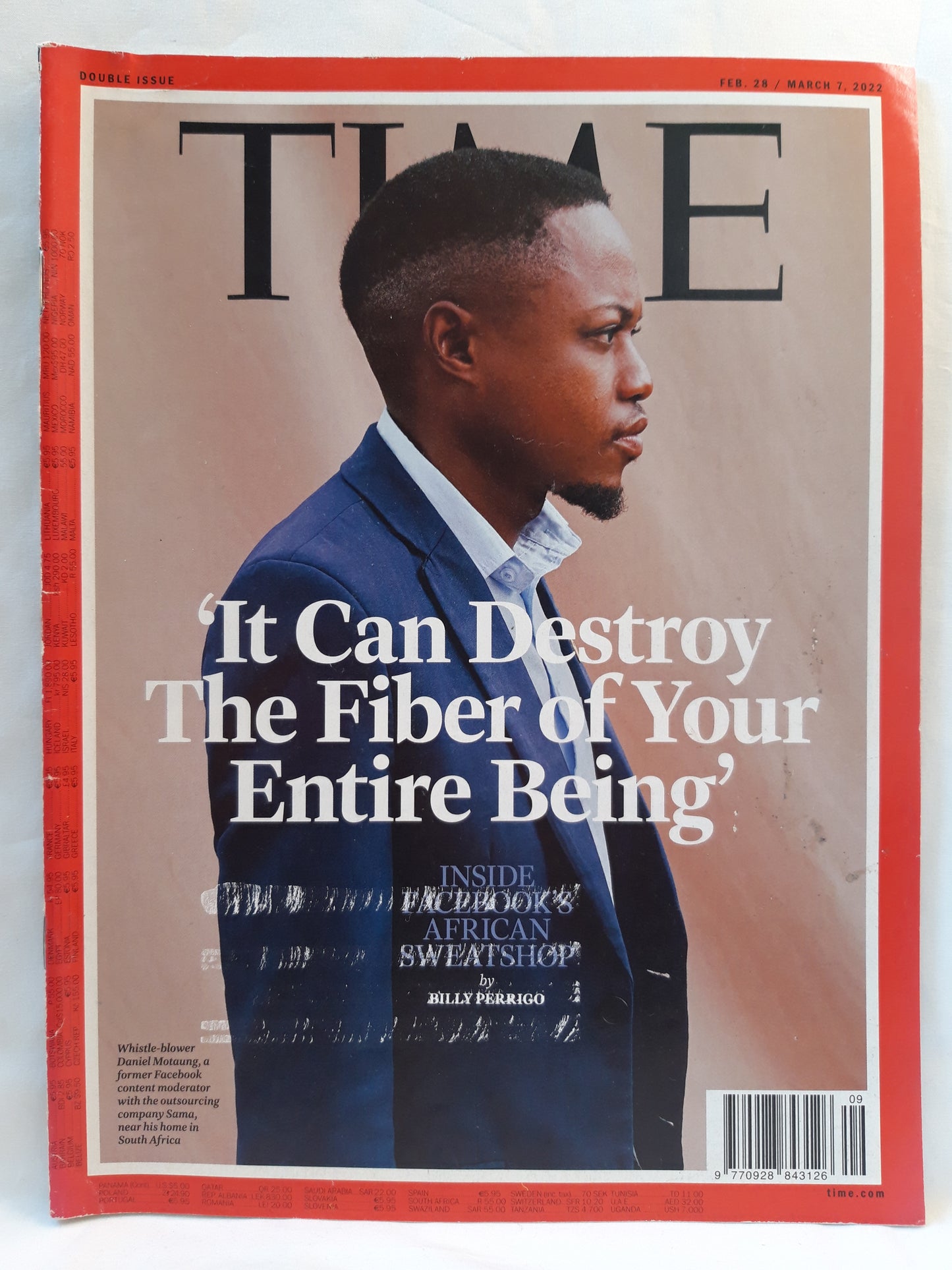 Time magazine It can destroy the Fiber of Your Entire Being Daniel Motaung 28.02./07.03.2022
