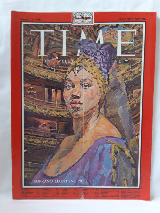 Time magazine Soprano Leontyne Price 10.03.1961 März 1961