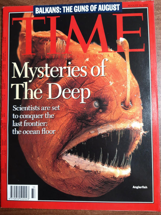Time magazine Mysteries of The Deep Ocean floor Balkans Anglerfish The Guns of August 14.08.1995 August 1995