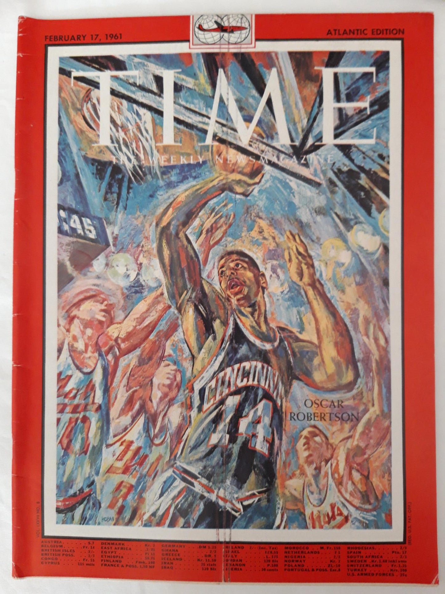 Time magazine Atlantic Edition Oscar Robertson 17.02.1961 Februar 1961