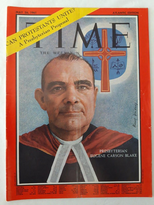 Time magazine Presbyterian Eugene Carson Blake Can protestants Unite? 26.05.1961 Mai May 1961