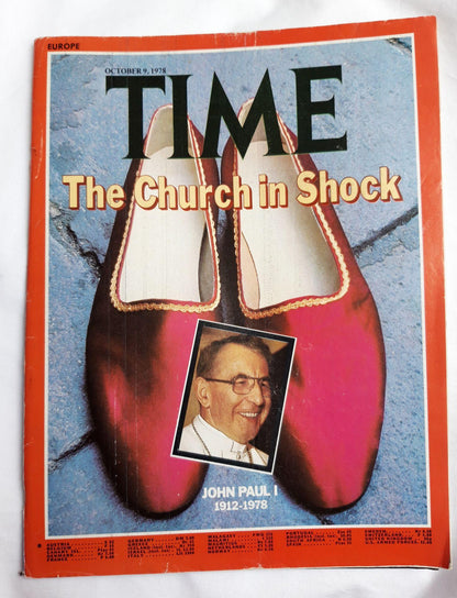 Time magazine The Church in Shock John Paul I 09.10.1978 Oktober 1978