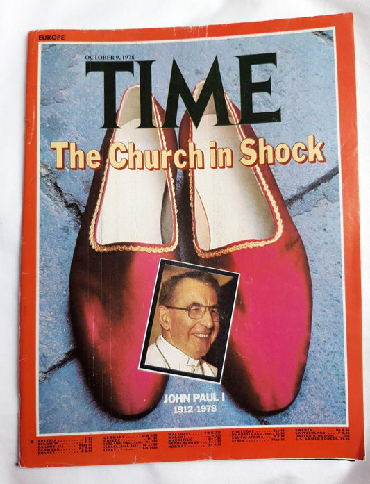 Time magazine The Church in Shock John Paul I 09.10.1978 Oktober 1978