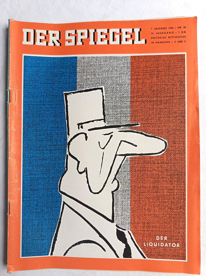 Zeitschrift Magazine Der Spiegel Der Liquidator 07.12.1960 7. Dezember 1960 7th December 1960 Nr. 50