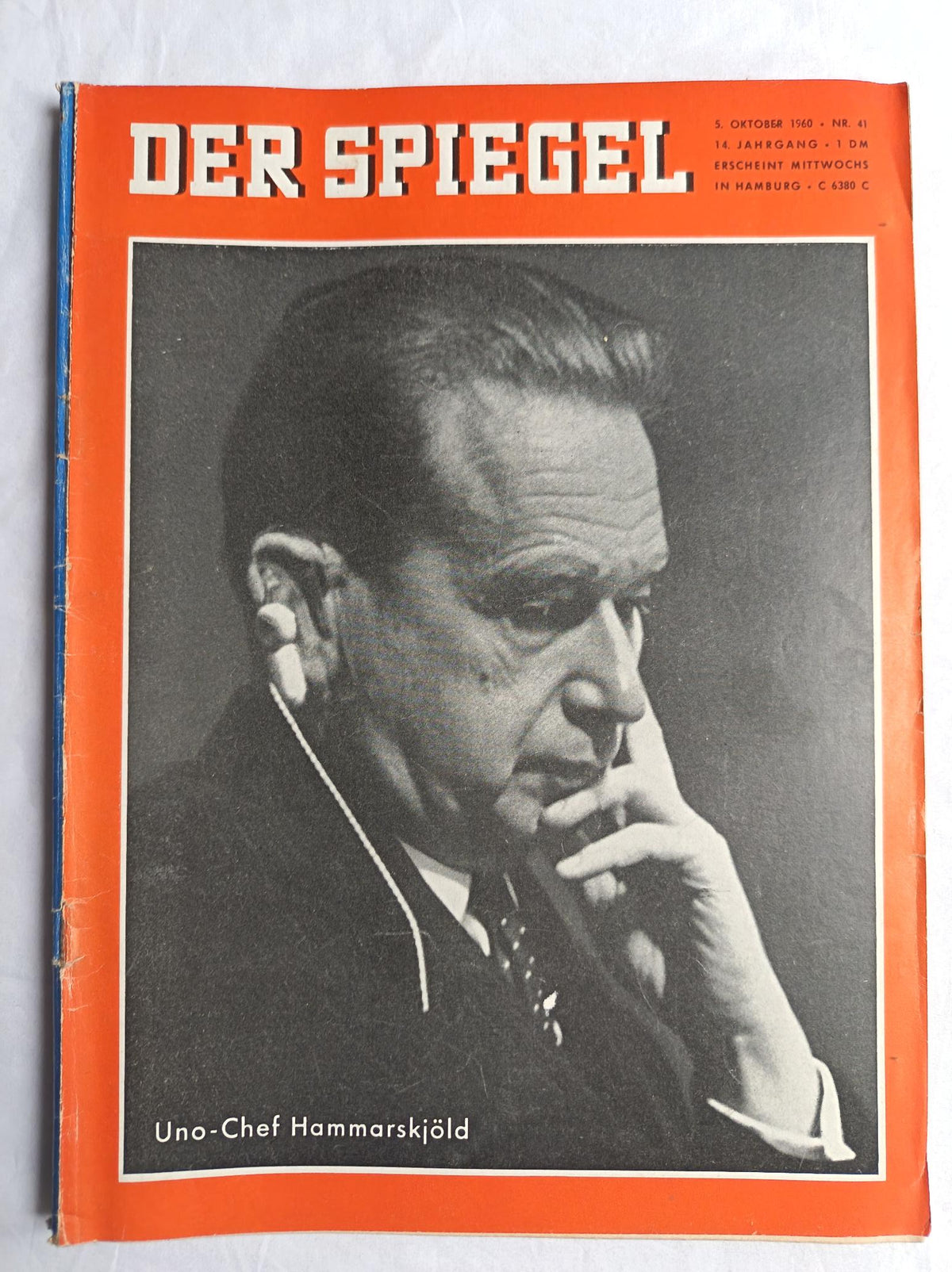 Der Spiegel Uno-Chef Hammarskjöld 05.10.1960 Nr. 41 05. 05th Oktober October 1960